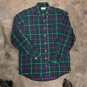 Ll bean flannel shirt vintage men’s medium tall plaid